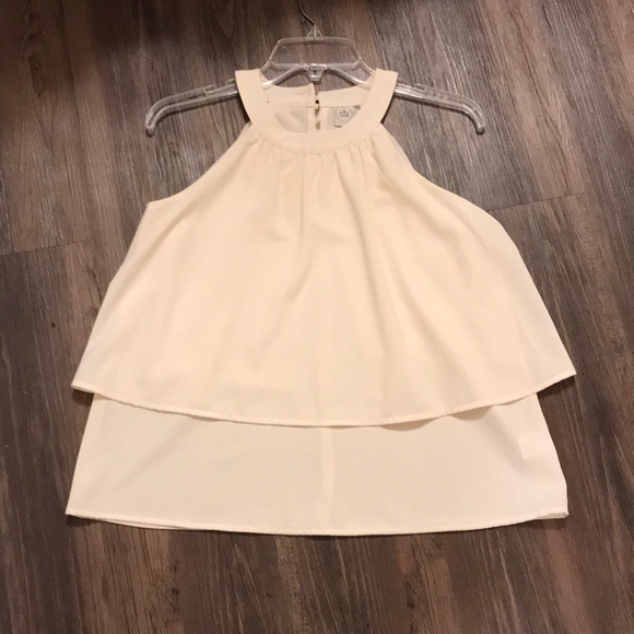 Paper Crane Tops - 🇺🇸SALE🇺🇸 Layered cream halter top NWOT
